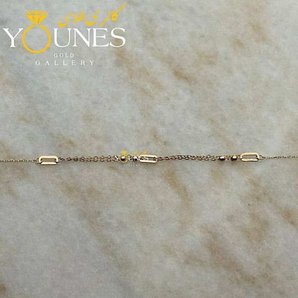 دستبند تمام طلا بیضی لیزری